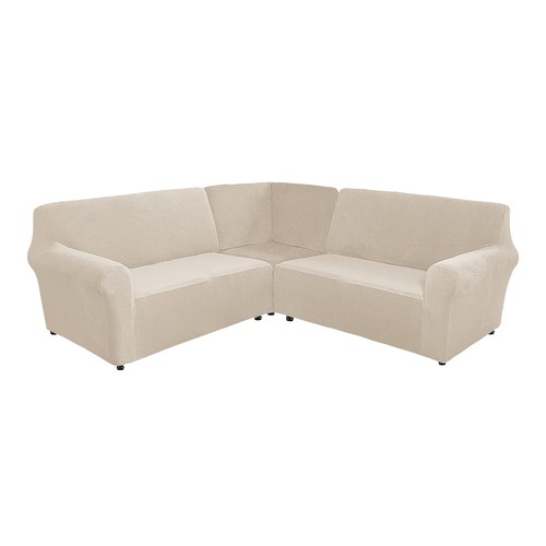 Elasticated velvet sofa - elasticated,