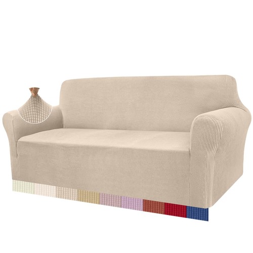 Beige seater stretch sofa - beige,
