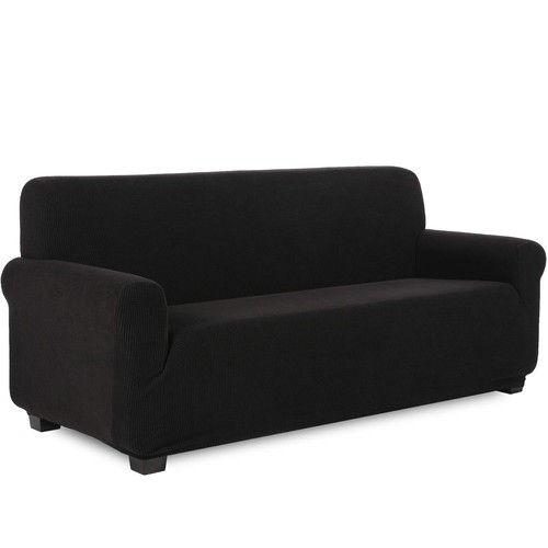 Black seater sofa cover 3 - black,